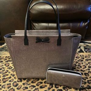 Kate Spade Glitter tote and wallet